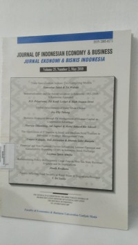 Jurnal Ekonomi & Bisnis Indonesia: Volume 25, Number 2, May 2010